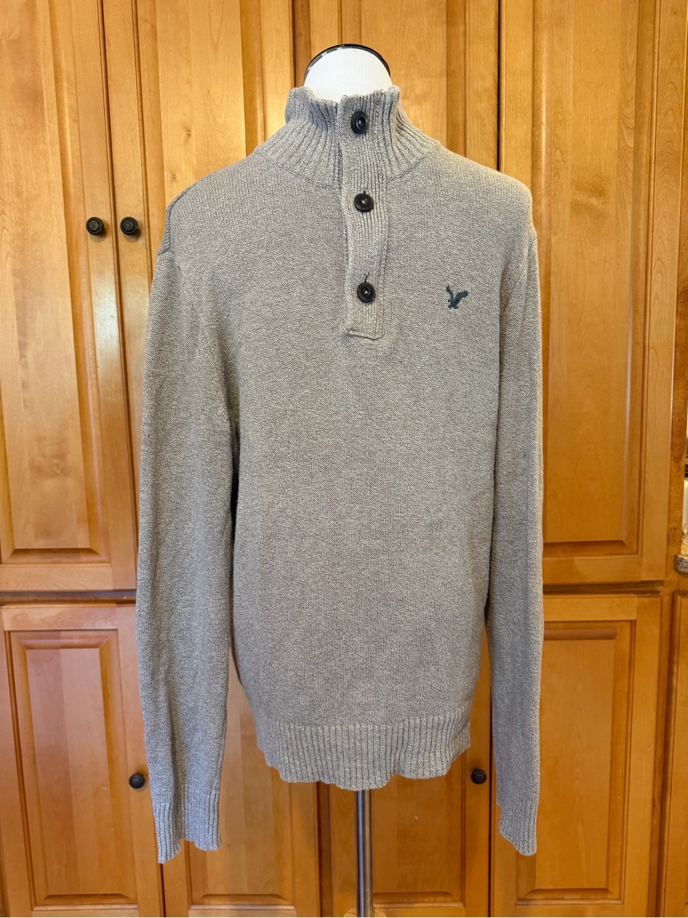 Vintage Vibe American Eagle Outfitters Athletic Fit Large Quarter Zip Sweater